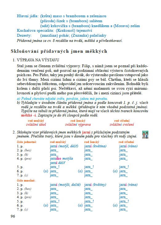 Skloňování přídavných jmen měkkých Český jazyk 5