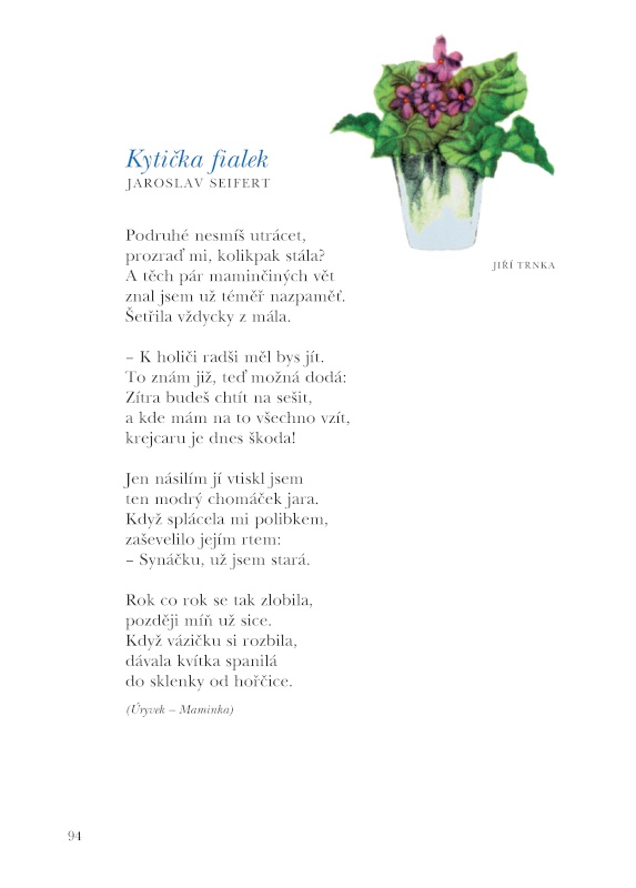 Kytička fialek – Jaroslav Seifert Kytička fialek – Jaroslav Seifert