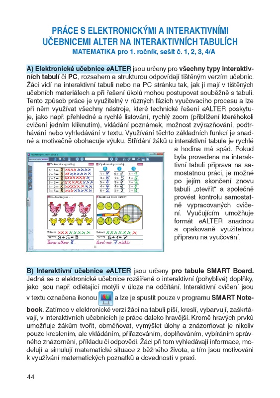 Práce s elektronickými a interaktivními učebnicemi ALTER
