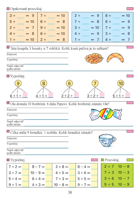 Procvičování sčítání a odčítání do 10
