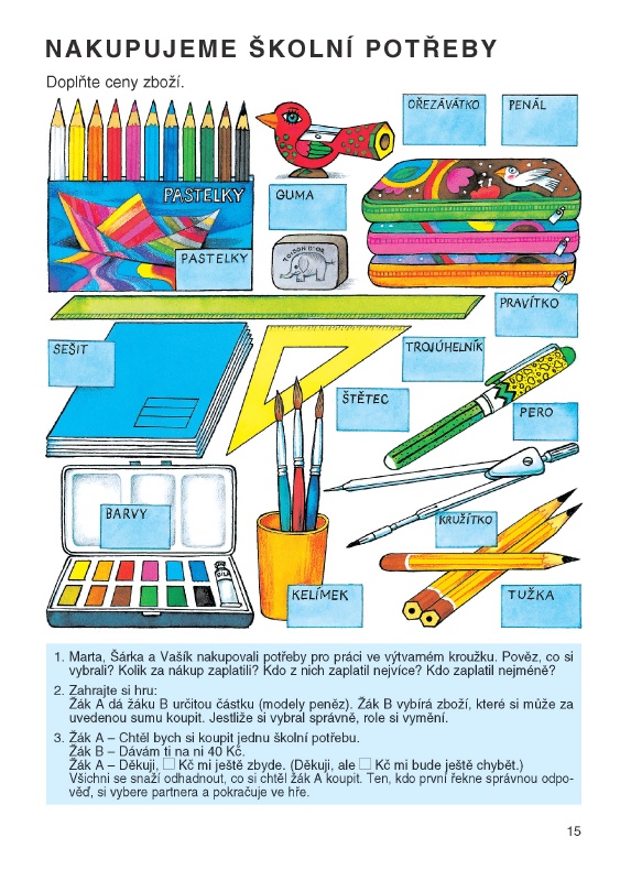 Hrajeme si – nakupujeme školní potřeby