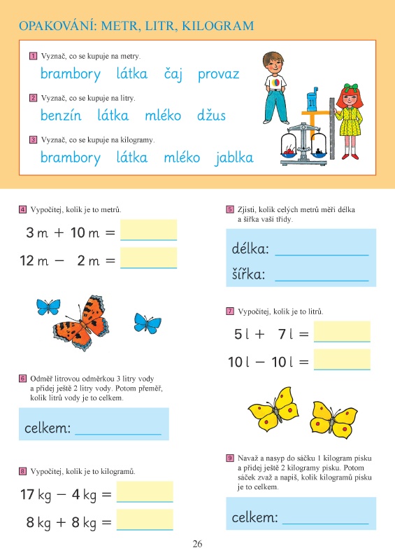 Opakování: metr, litr, kilogram