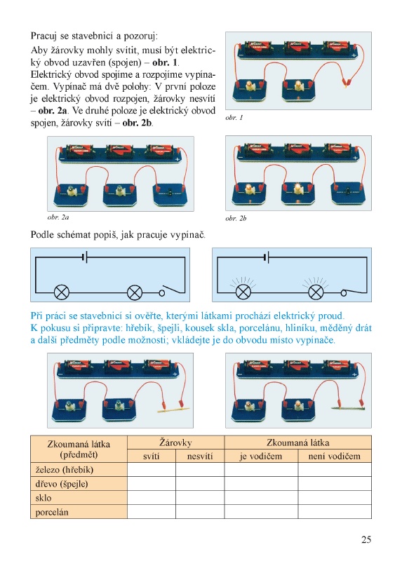 Elektrický obvod Přírodověda pro 5. ročník