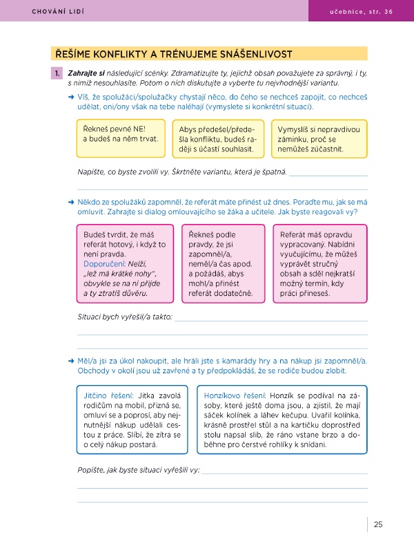 Řešíme konflikty a trénujeme snášenlivost