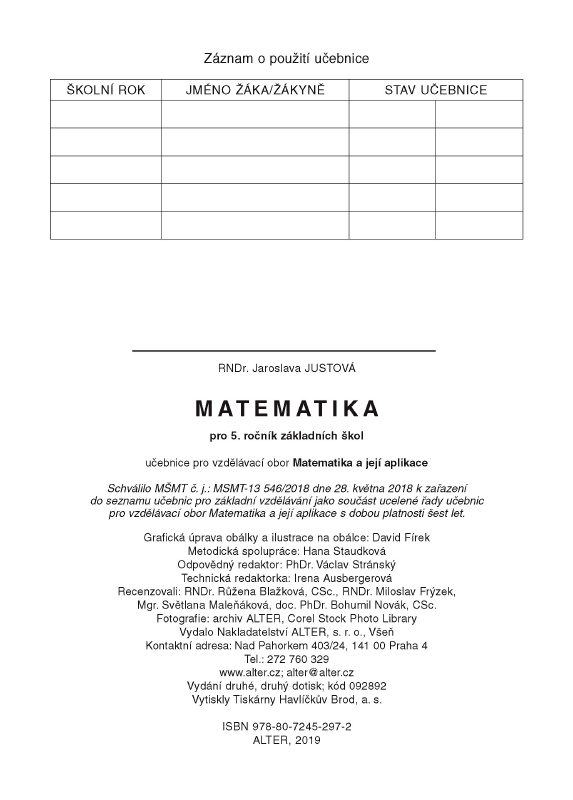 MATEMATIKA pro 5. ročník - jednodílná MATEMATIKA pro 5. ročník - jednodílná