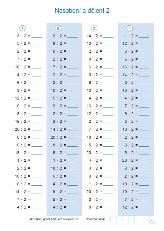 Násobení a dělení 2