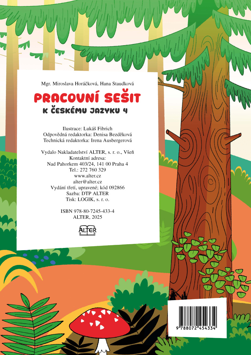 PRACOVNÍ SEŠIT k Českému jazyku 4, 1. díl ALTER, tiráž