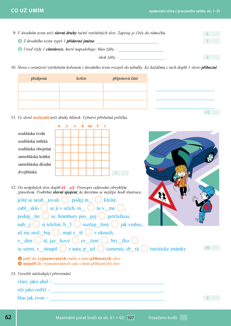 PRACOVNÍ SEŠIT k Českému jazyku 4, 1. díl ALTER, str. 62